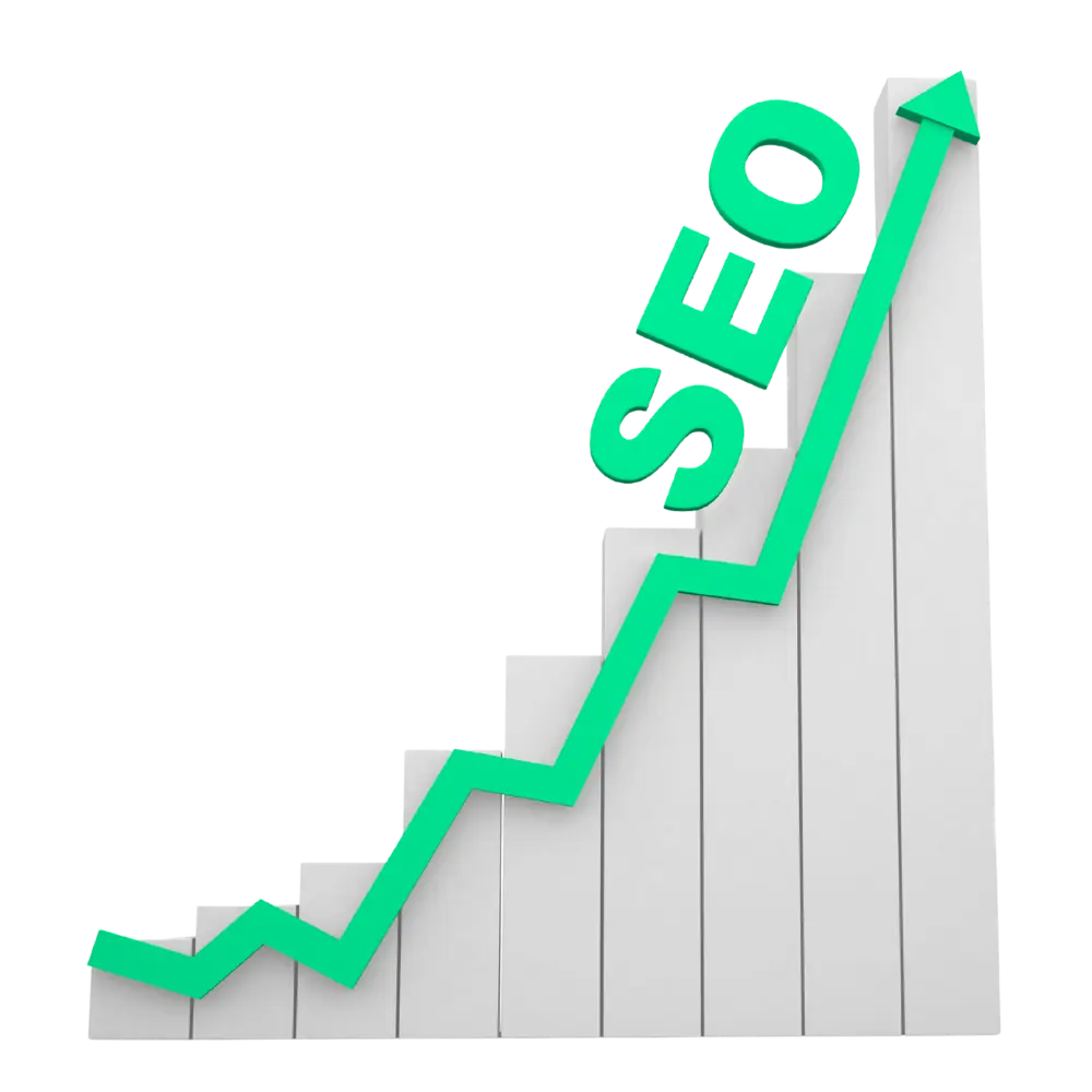 Graph showing the increase in website or e-shop traffic - SEO.