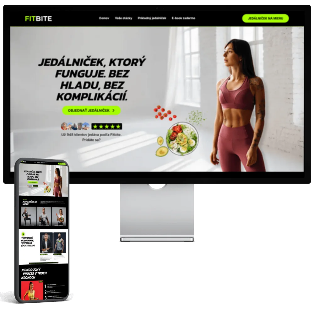 Example of a responsive website displayed on a computer, tablet, and mobile.